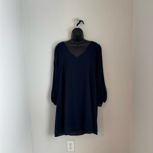 Lulus Cold Shoulder Navy Shift Dress Size XL
